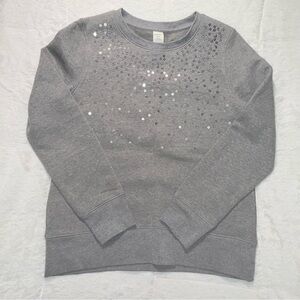 NWOT Girls Thereabouts Gray Sequined Sweatshirt Sz XL (16) Soft!